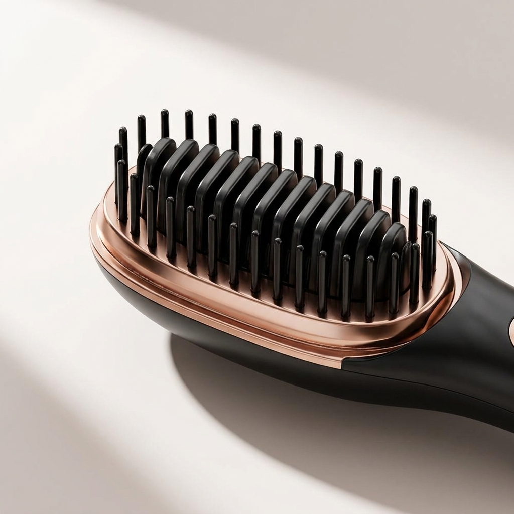 NayaPure Smart Straightening Brush plate detail