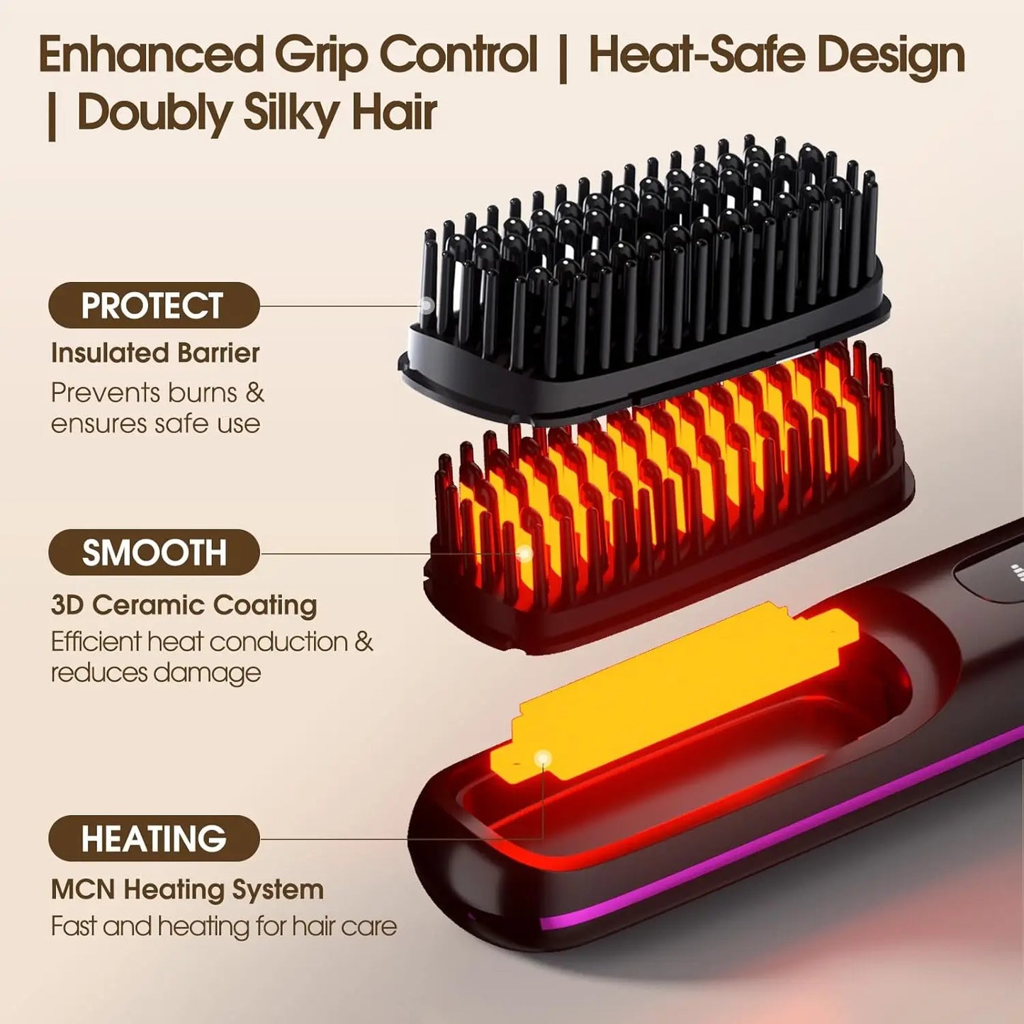 NayaPure™ Ionic Hair Straightening Brush