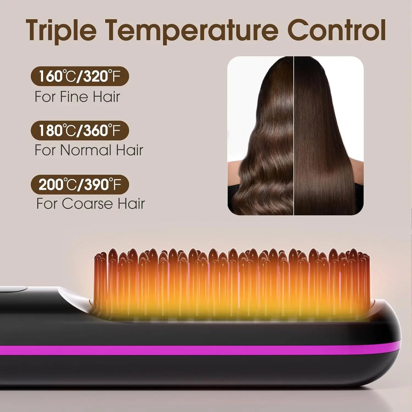 NayaPure™ Ionic Hair Straightening Brush