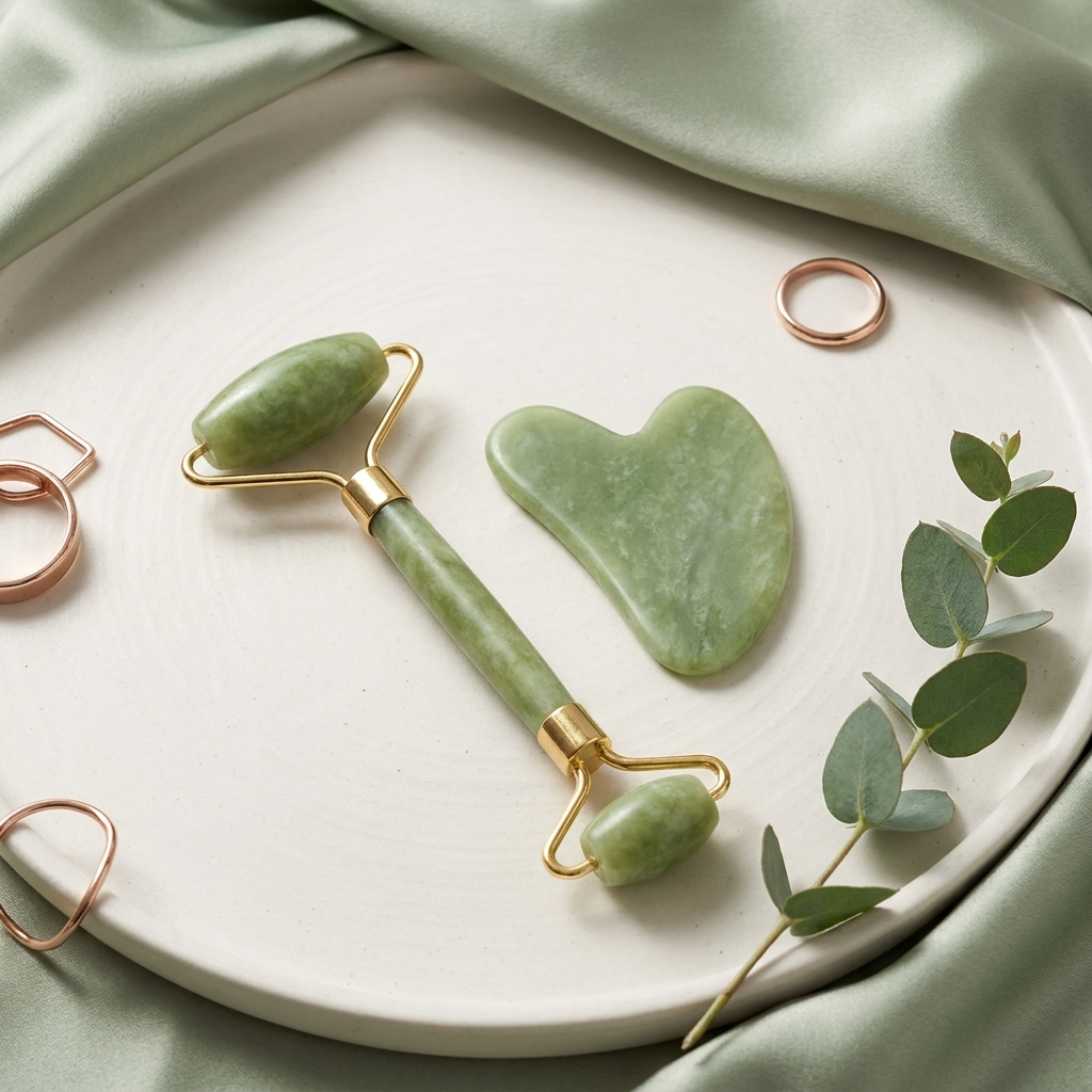 NayaPure Jade Roller & Gua Sha Set
