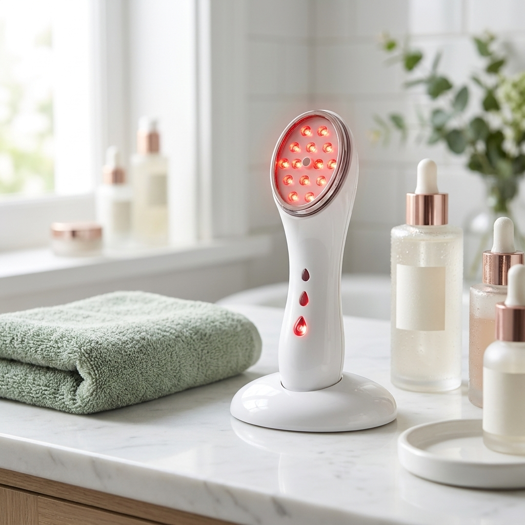 NayaPure RF & LED Device on vanity