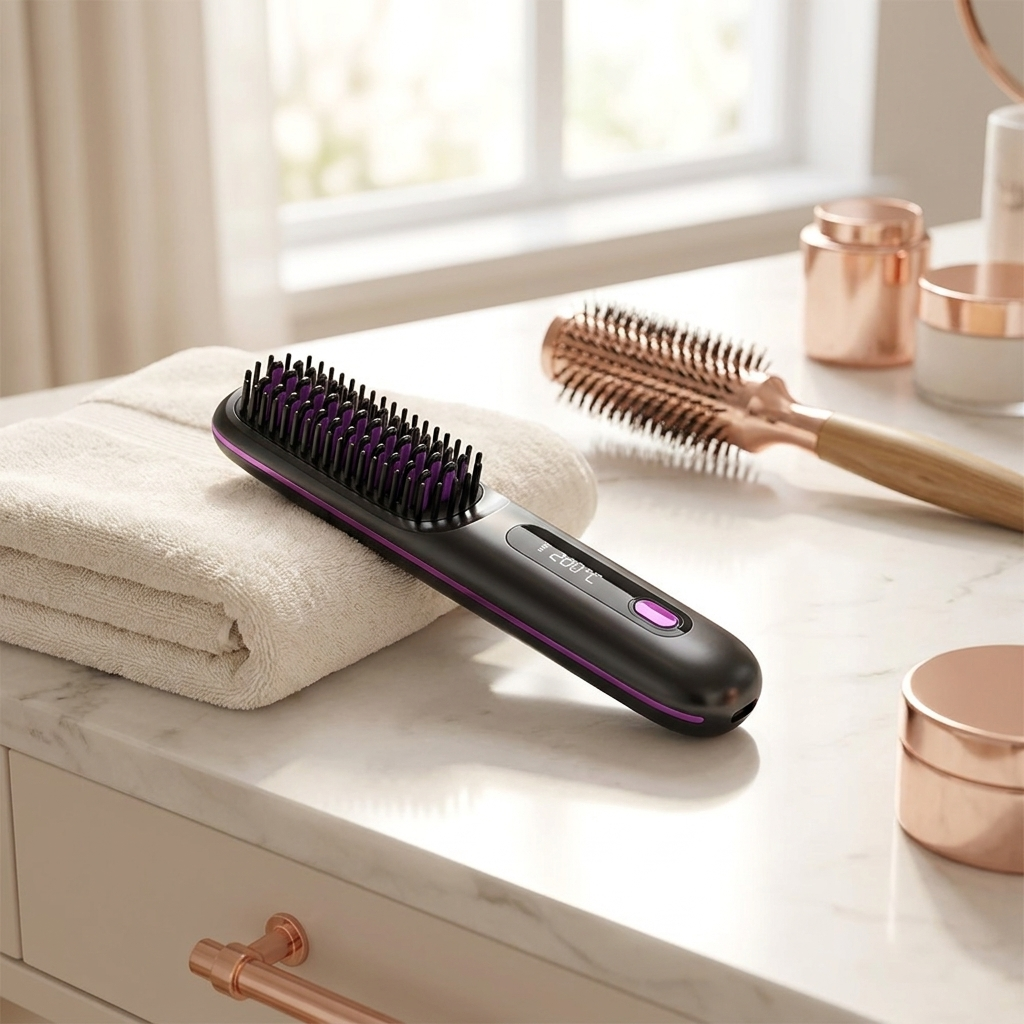 NayaPure Ionic Straightening Brush lifestyle