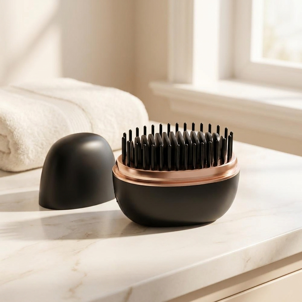 NayaPure Smart Straightening Brush lifestyle
